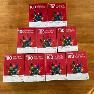 Holiday Time 100 Count Mini Lights Multi-Color 9 Boxes